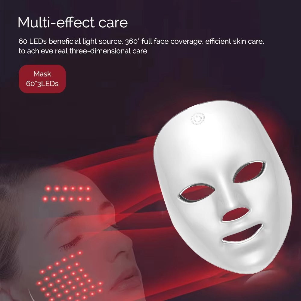 Wireless LED Mask 7 Color LED Face Mask Photon Skin Firming Anti Aging Rejuvenation
