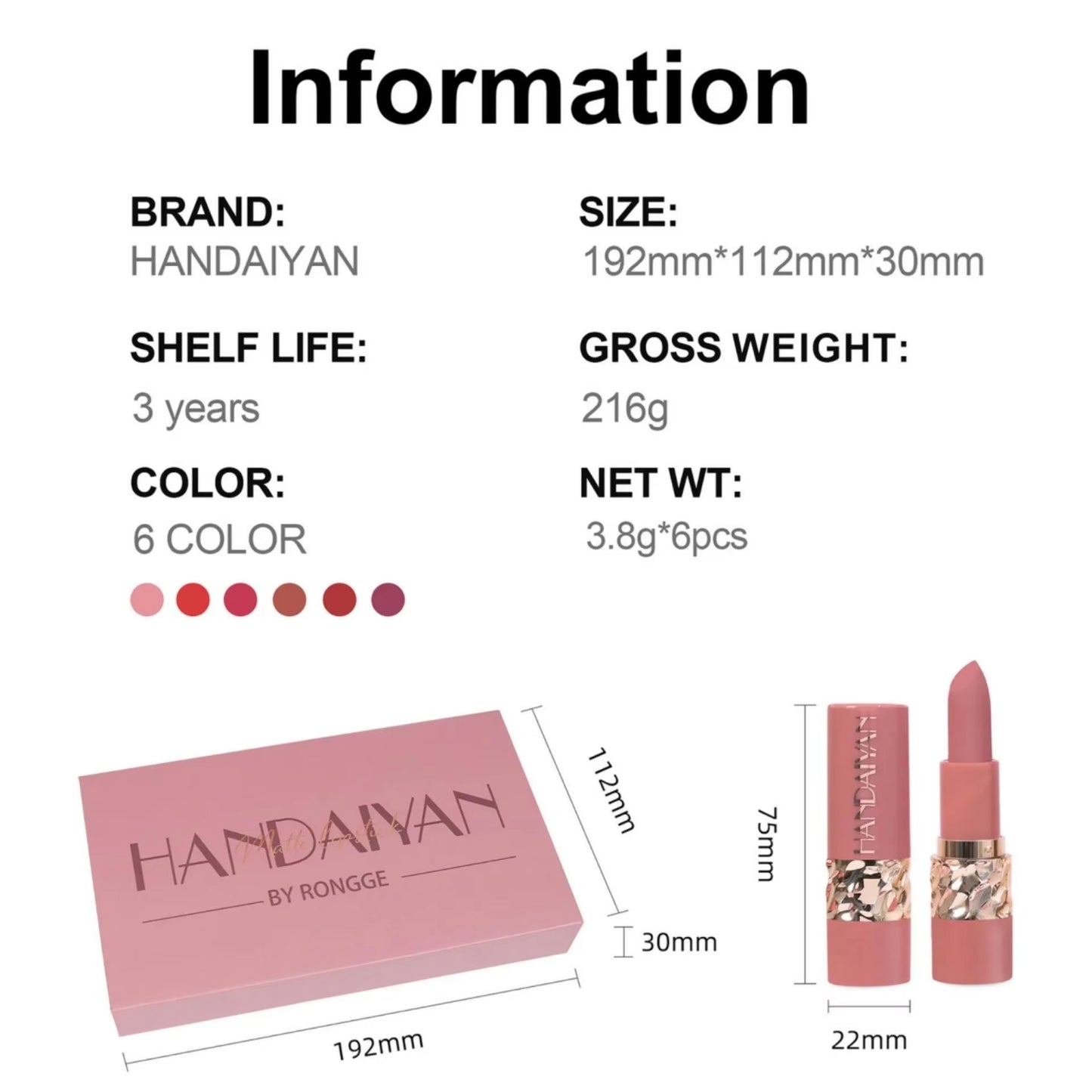 Lip Makeup Velvet Matte Lipstick Set