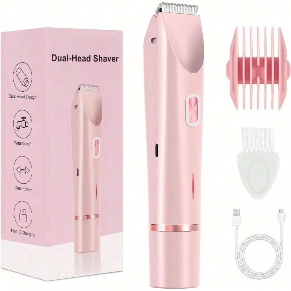 Dual-Head Electric Eyebrow Trimmer – USB Rechargeable Precision Facial Hair Remover