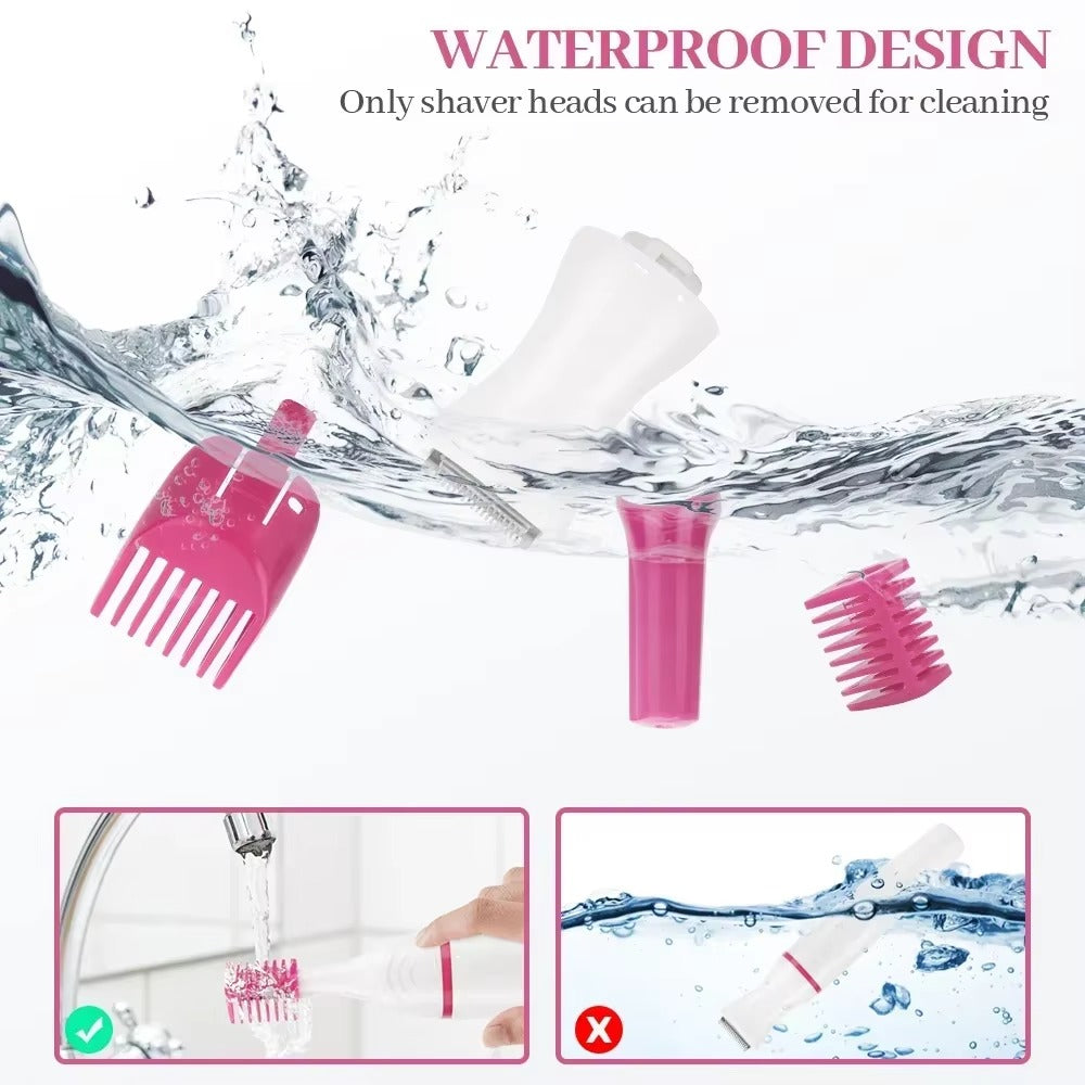 5-in-1 Electric Bikini Trimmer for Women – Precision Body & Facial Hair Grooming Kit