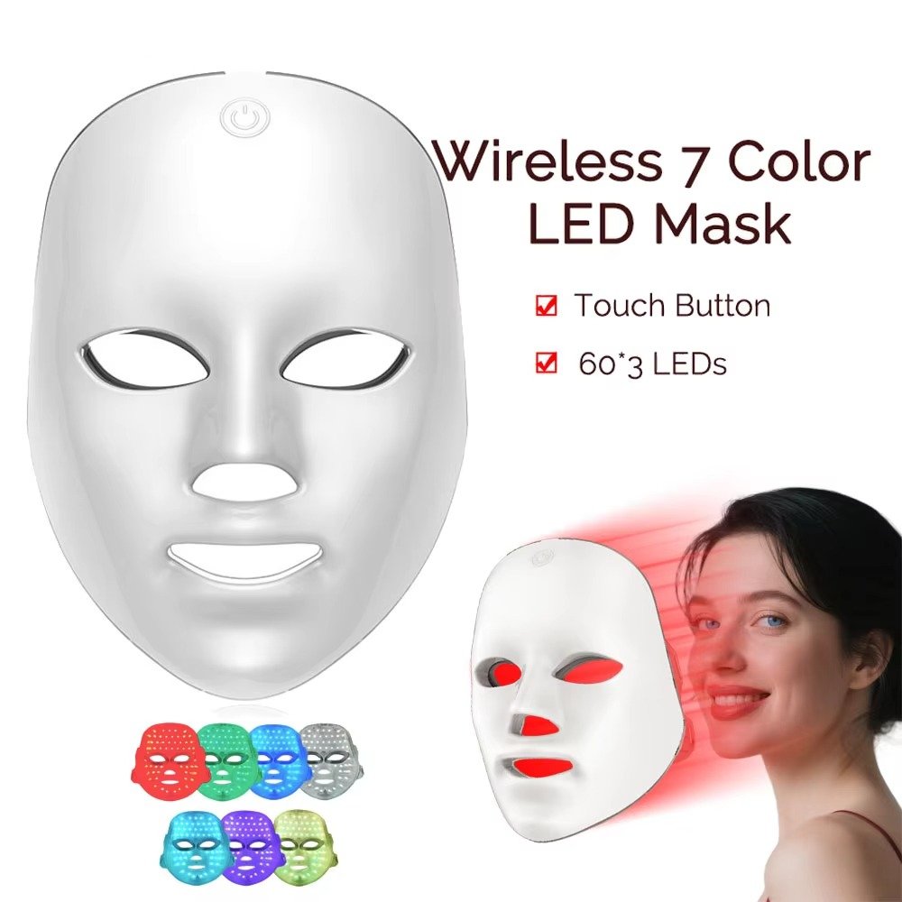 Wireless LED Mask 7 Color LED Face Mask Photon Skin Firming Anti Aging Rejuvenation