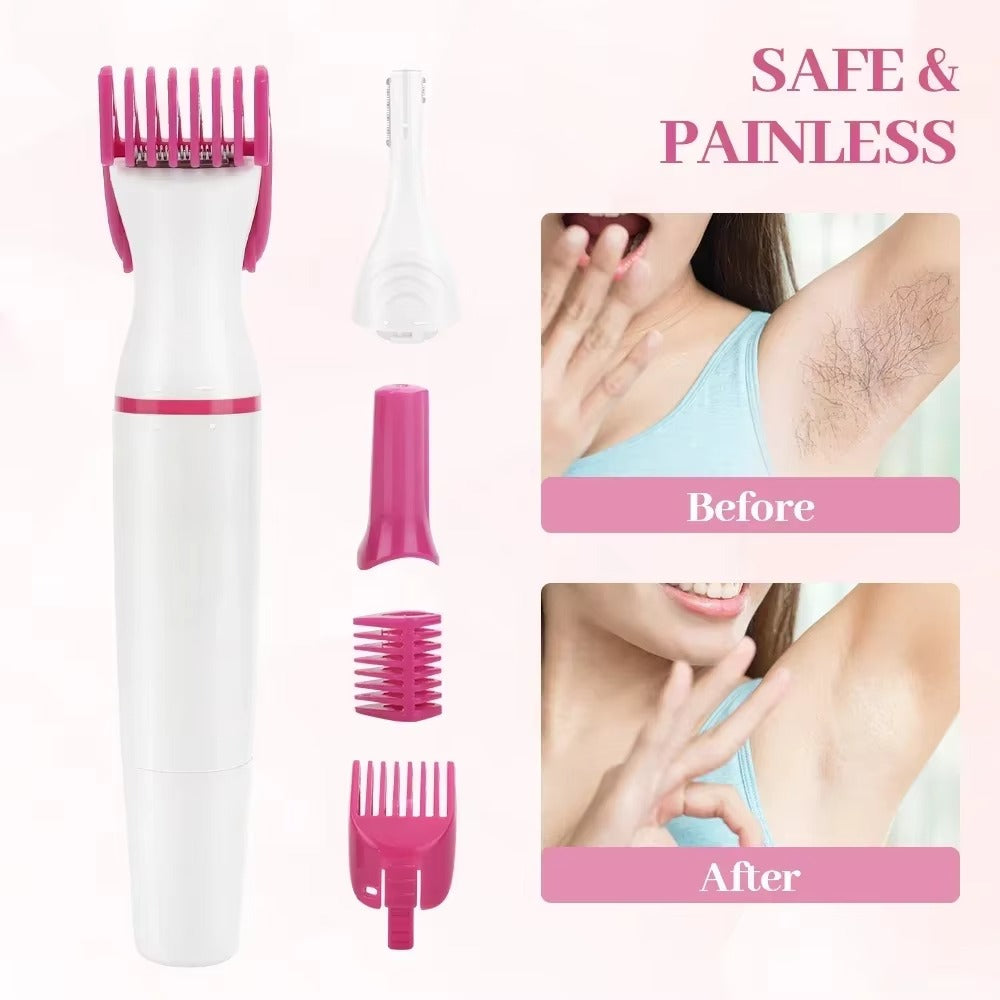 5-in-1 Electric Bikini Trimmer for Women – Precision Body & Facial Hair Grooming Kit