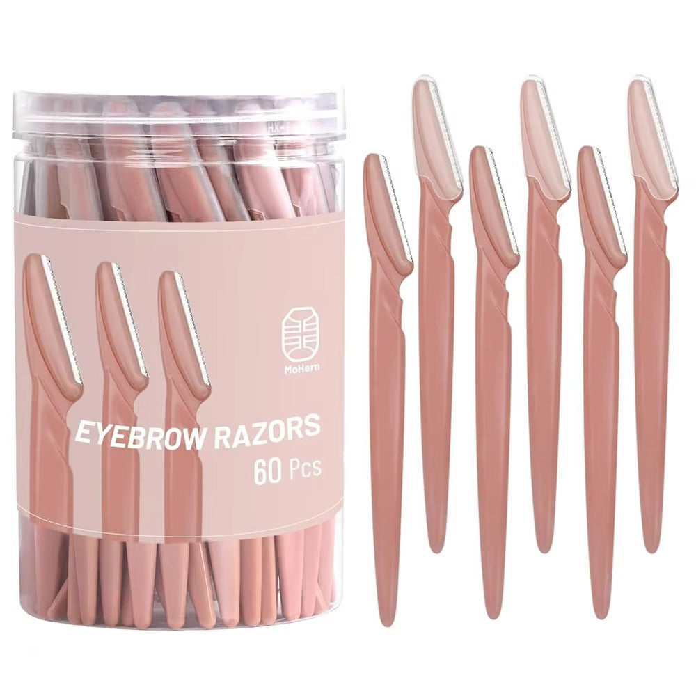 Eyebrow Trimmer 30/40/66PCS Brown Eyebrow Razor Safe